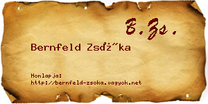 Bernfeld Zsóka névjegykártya